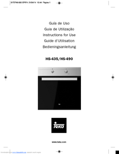 Teka HS-490 Instructions For Use Manual