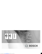 Bosch KAN58A40GB Operating And Installation Instructions