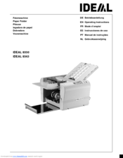 IDEAL 8330 Operating Instructions Manual