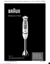 Braun MQ 5020 Pasta User Manual
