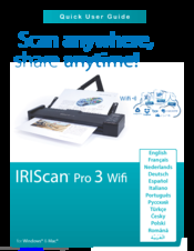 IRIScan Pro 3 Wifi Quick User Manual
