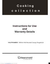 Kleenmaid AURORA90 Instructions For Use And Warranty Details