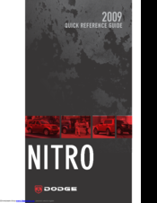 Dodge 2009 nitro Quick Reference Manual
