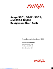 Avaya 3901 User Manual