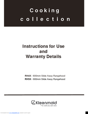 Kleenmaid RH4X Instructions For Use And Warranty Details