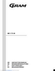 Gram MO 1770 M Instruction Manual