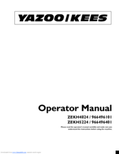 Yazoo/Kees ZEKH4824 Operator's Manual