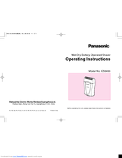 Panasonic ES3830 Operating Instructions Manual