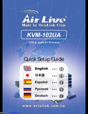 Air Live KVM-102UA Quick Setup Manual