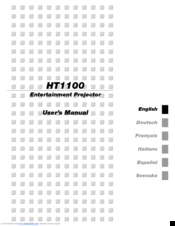 NEC Showcase Series HT1100 User Manual