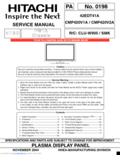 Hitachi 42EDT41A Service Manual