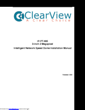 ClearView IP-PT-885 Installation Manual