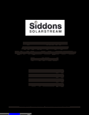 Siddons Solarstream MAHRWS050ZB/P Owner's Manual