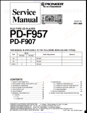 Pioneer PD-F957 Service Manual