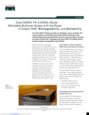 Cisco Soho 78 Datasheet