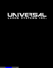 Universal Laser Systems ULS-25 Operation Manual
