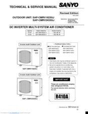 Sanyo SAP-CMRV2433GJ Technical & Service Manual