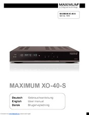 Maximum XO-40-S User Manual