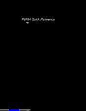 Freetech P6F94 Quick Reference