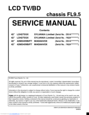 Philips 42MD459B/F7L Service Manual