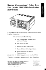 RACORE COMPUTERS DRIVE TWO PLUS 1501 Installation Instructions Manual