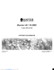 Hayter Harrier 48 / 56 BBC Owner's Handbook Manual