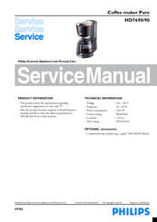 Philips HD7690/90 Service Manual