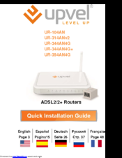 Upvel UR-344AN4G+ Quick Installation Manual