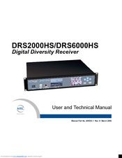 MRC DRS2000HS User And Technical Manual