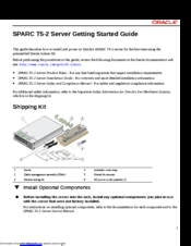 Oracle SPARC T5-2 Getting Started Manual