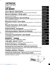 Hitachi Performa CP-RS55 User Manual