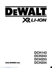 DeWalt DCH143 Original Instructions Manual