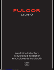 FULGOR F6IT36*1 Installation Instructions Manual