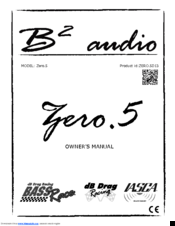 B2 Audio Zero.5 Owner's Manual