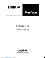 Pro-Face FP2600-T11 User Manual