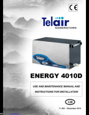 Telair Energy 4010D Use And Maintenance Manual