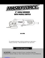 MasterForce v Operator's Manual