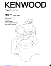Kenwood multipro FP720 series Instructions Manual