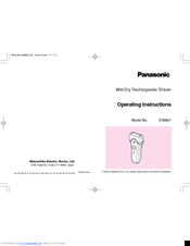 Panasonic ES-8807 Operating Instructions Manual