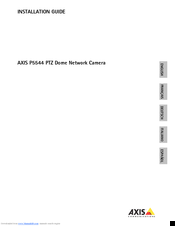 Axis P5544 PTZ Installation Manual