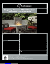 Regency PTO30-NG1 Owners & Installation Manual