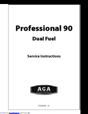 AGA Professional 90 Service Instructions Manual