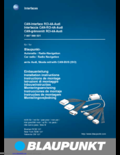 Blaupunkt RCI-4A-AUDI Installation Instructions Manual