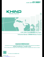 KHIND KH 988H Instruction Manual