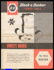 Black & Decker 7616 Owner's Manual