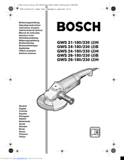 Bosch GWS 24-180 B Operating Instructions Manual