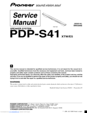 Pioneer PDP-S41 Service Manual