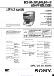 Sony HCD-DR4 Service Manual