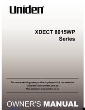Uniden XDECT 8015WP series Owner's Manual