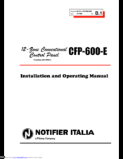 Notifier CFP-600-E Installation And Operating Manual